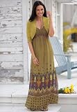 Jessica London Plus Size Beaded Maxi Dress