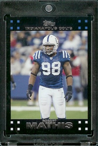 2007 Topps Robert Mathis #10 Indianapolis Colts Football Card