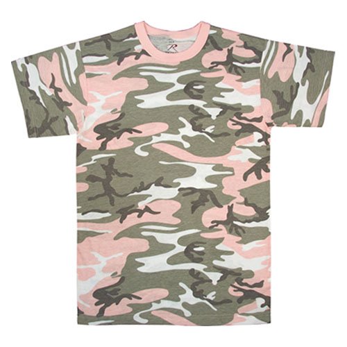 Womens Camouflage T-Shirt, Subdued Pink