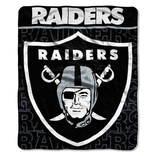 NFL Oakland Raiders 50-Inch-by-60-Inch Micro-Raschel Plush Throw 