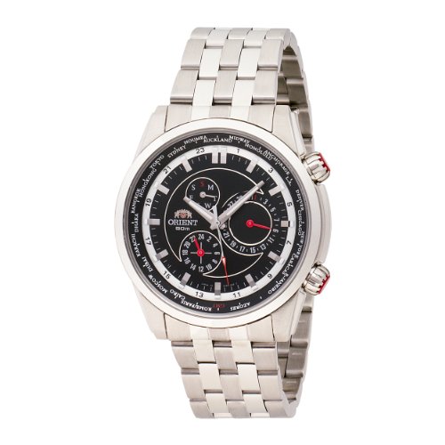 Orient Men's CUT05005B Multi Eyes with Date Day 24 Hour Indicator and World Time Bezel calculator