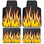 Epic Style Yellow Flames Steering Wheel Cover