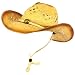 Light Cowboy Cowgirl Raffia Straw Distress Wide Hat Natural