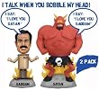 Talking Saddam and Satan Wacky Wobbler Set