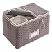 Deluxe Wine Goblet Martini Glasses Stemware Chest- Gray Microfiber Storage Case