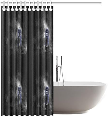 MOXUR Doctor Who Tardis Shower Curtain 60"x72" - Waterproof Polyester Fabric
