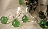 Crystal Shot Glass Set of 4 - Green