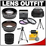 2x Telephoto and .45x Wide Angle Lens Kit for Canon PowerShot G10, G11 & G1 ....
