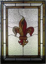 Stained Glass Fleur de Lis