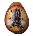 Ocarina Clay Novelty Flute from Peru with Hand Painted Eagle