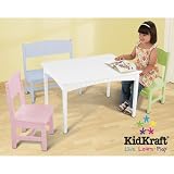 Nantucket Tbl w/ Bench & 2 Chairs - Pastel