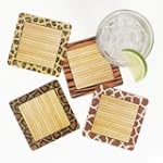 Leopard/animal Print Tiki Lounge Bar Coasters (24 Pack) $9.99