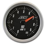 AEM 30-5131MB Black Face Analog EGT Metric Gauge