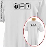 Eat Sleep Shoot(Archery) T-shirt Apparel, Small, White