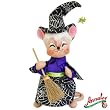 8" Spider Web Witch Mouse by Annalee