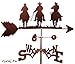 Hand Made THREE COWBOY WESTERN FLAT POST Mount Weathervane ~NEW~