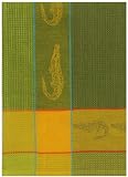 Waffle Weave 100% Cotton Alligator Fern Green Dishtowel 18" X 28" Set / 6