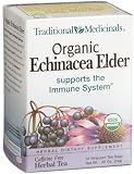 Traditional Medicinals Organic Echinacea Elder Herbal Tea, 16-Count Wrapped Tea Bags (Pack of 6)