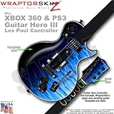 Fire Blue WraptorSkinz Skin fits XBOX 360 & PS3 Guitar Hero III Les Paul Controller (GUITAR NOT INCL