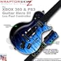 Fire Blue WraptorSkinz Skin fits XBOX 360 & PS3 Guitar Hero III Les Paul Controller (GUITAR NOT INCLUDED)