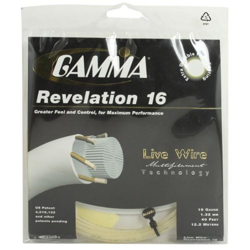 Gamma Revelation 16G Tennis String, Natural