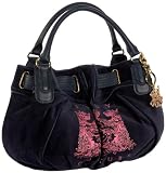 Juicy Couture Scotty Bling Velour Medium Freestyle Satchel,Regal,one size