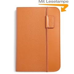 Amazon Lederh�lle f�r Kindle Keyboard mit integrierter Leselampe  (f�r 15 cm/6 Zoll Display) Orange