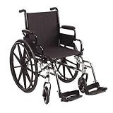 Invacare 9000 SL Wheelchair 18 inch Flip-Back Arm with Footrest- Black