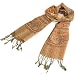 New Paisley Gold Tapestry Long Scarf Wrap Shawl 70x12 Orange