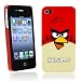 4-pack Gear4 Angry Birds Hardshell Case Cover Compatible with iPhone® 4 AT&T / Verizon (Red Bird, Yellow Bird, Pig King, Black Bomber)