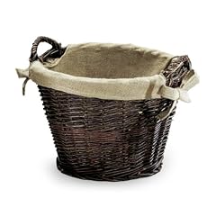 Kaminkorb / Holzkorb / Korb aus Weide, rund � 50 cm mit Jute Futter