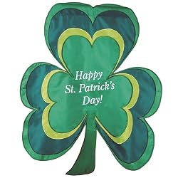 St Patrick's Day Shamrock Decorative House Flag