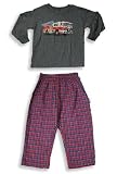 Mis Tee V-Us - Toddler Boys Long Sleeved Pant Set, Charcoal, Red, Blue