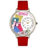 Whimsical Watches Unisex U0430007 Bingo Red Leather Watch