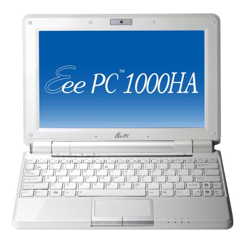 ASUS Eee PC 1000HA 10.1-Inch Pearl White Netbook - 7 Hour Battery Life