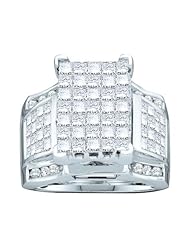 3.00CTW ROUND PRINCESS DIAMOND LADIES INVISIBLE RING