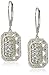 Amazon Collection Sterling Silver, 14k Yellow Gold, and Gemstone Art Deco-Style Drop Earrings with Diamond Accents (0.13 cttw, I-J Color, I2-I3 Clarity)