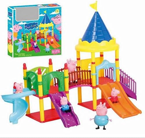 Fas Peppa Pig Amusement park set with 4 figures Toys Christmas kids gift