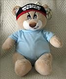 Rude Teddy Grumpy Plush Teddy Bear Blue