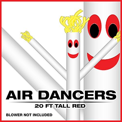 20ft White Skyer Dancer Wacky Waving Inflatable Fly Sky Guy Puppet Advertising Dancing Tube