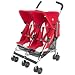 Maclaren Twin Triumph Stroller, Scarlet and Silver