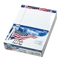 TOPS 75111 American Pride Writing Pads, White, 8-1/2 x 11-3/4, 50 Sheets/pad, 12 Pads/pack