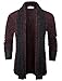 Tom's Ware Mens Classic Slim Fit Knit Open-Front Cardigan