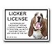 Basset Hound Licker License Fridge Magnet No 1 Funny