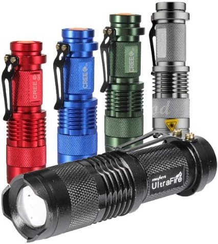 AFUNTA® 400 Lumens Mini CREE Q5 LED Zoomable Adjustable Focus Flashlight Torch Waterproof
