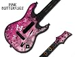 Protective skins for Guitar Hero 4 "World Tour" Guitar, fits Xbox 360, PS3 Playstation 3 - PINK BUTTERFLY