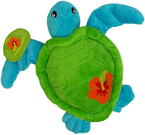 Hawaii Plush Toy Aloha Animals Pono the Sea Turtle 6 Inch Lime Green &amp; Sky Blue