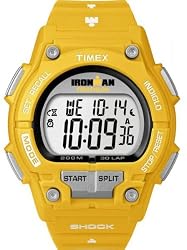 Timex Men's T5K430 IRONMAN 30-Lap Shock Gold Case and Resin Strap Sports Watch