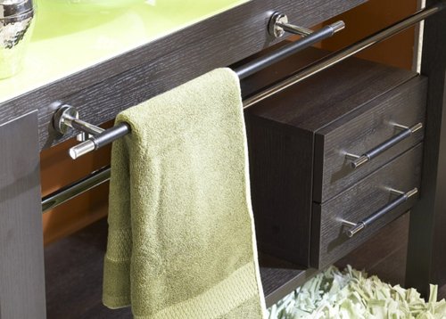 Atlas Homewares AP05-BL/CH 20-Inch Black Zanzibar Appliance Pull, Polished Chrome