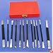 Artisan's 12-Piece Stone Chisel Carving Set - Hand-Woven Cord Wrap